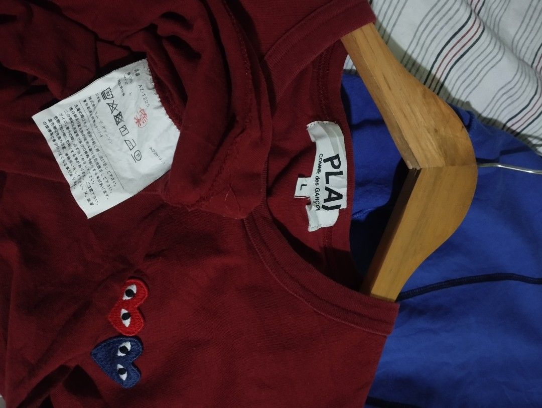 Play cdg double logo authentic (Category: Shirts) located in Alaminos. Submitted by stafits4youuu (Listing ID 1470357840, Image 3). Description: authentic good as new small to medium good fittings.