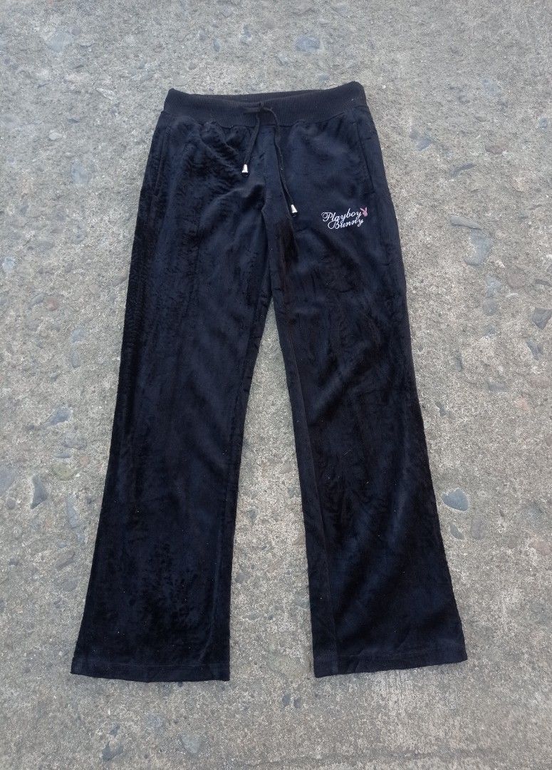 PLAYBOY velour flared pants (Category: Other Bottoms) located in Guiguinto. Submitted by selected_3rp (Listing ID 1470487421, Image 1). Description: PLAYBOY velour flared pants size medium issue cut tag excellent condition pm.