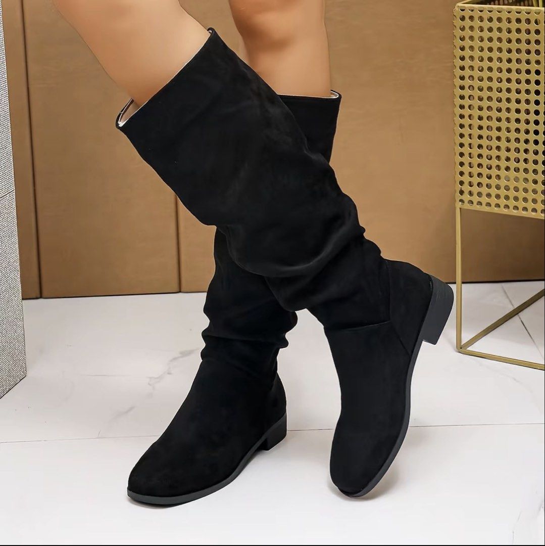 pleated high boots (Category: Boots) located in Cavite. Submitted by chincloset.ph (Listing ID 1470364026, Image 1). Description: Selling these boots because I originally bought them for my Halloween costume, but had a last-minute change of mind. No longer needed, so letting them go to someone who can use them. My usual shoe size is 5.5, but I sized up for these. .