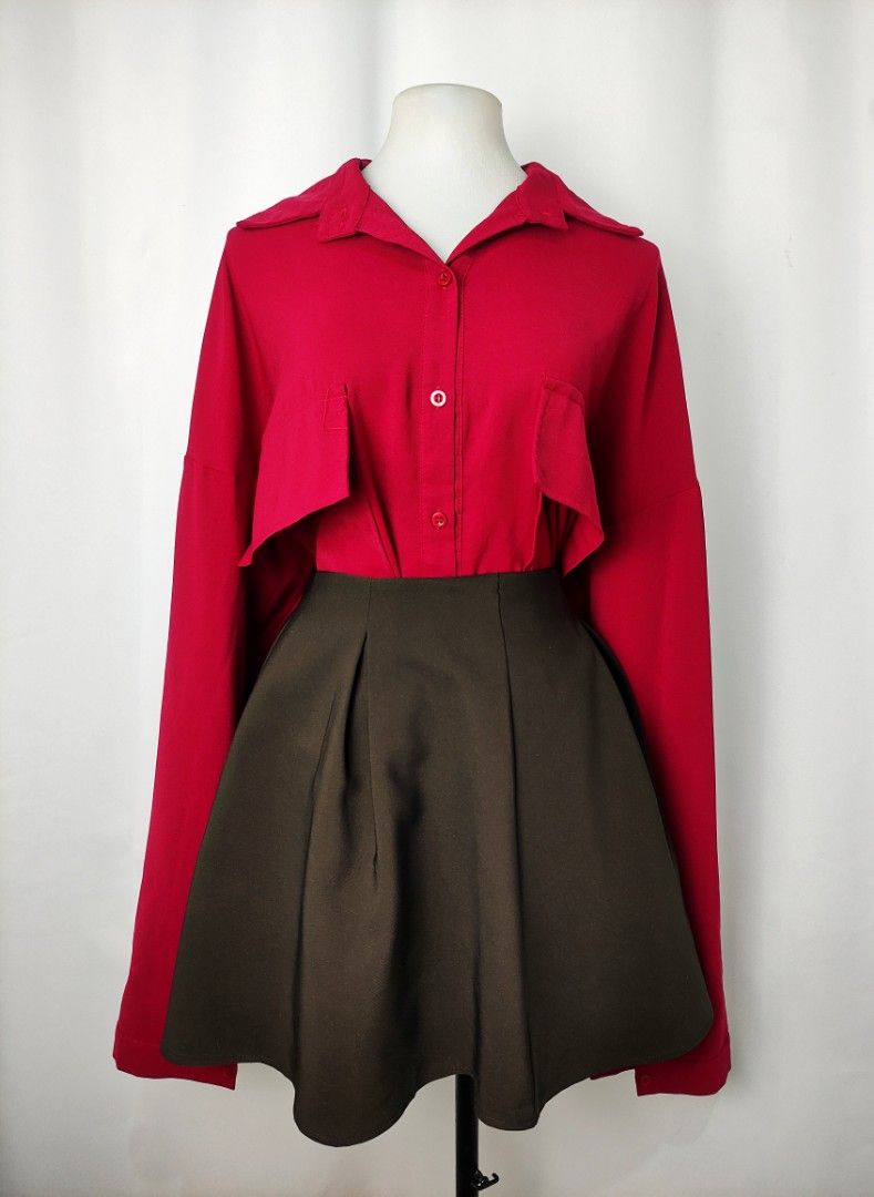Plus Size Red Button Down Long sleeve Polo Blouse Top (Category: Longsleeves) located in Caloocan City. Submitted by happystar.e0dc1b (Listing ID 1470484285, Image 2). Description: ⚠️PLEASE CLICK THE IMAGE TO SEE THE SIZE⚠️ FB PAGE: IPPEUNI AGASSI Location: Caloocan City ❌ No haggling ❌ No when worn ❌ No "more pics" ❌ No flaws, unless stated ❌ Request for specific measurements of neck, arm, shoulder etc will not be entertained.