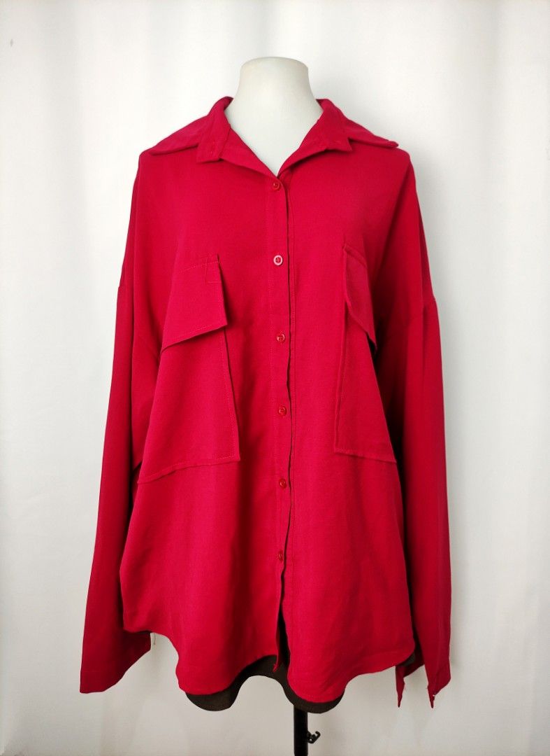 Plus Size Red Button Down Long sleeve Polo Blouse Top (Category: Longsleeves) located in Caloocan City. Submitted by happystar.e0dc1b (Listing ID 1470484285, Image 3). Description: ⚠️PLEASE CLICK THE IMAGE TO SEE THE SIZE⚠️ FB PAGE: IPPEUNI AGASSI Location: Caloocan City ❌ No haggling ❌ No when worn ❌ No "more pics" ❌ No flaws, unless stated ❌ Request for specific measurements of neck, arm, shoulder etc will not be entertained.