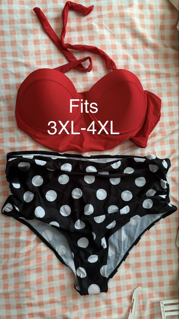 Plus Size Swimsuits/Bikinis (Category: Bikinis & Swimsuits) located in Manila. Submitted by mumofelza (Listing ID 1470432432, Image 1). Description: Plus Size Swimsuits (2xl, 4xl) See photos for sizes. Price: 250 each, 600 for take all. Condition: Never used, natambak lang. RFS: Decluttering Loc: Mandaluyong .