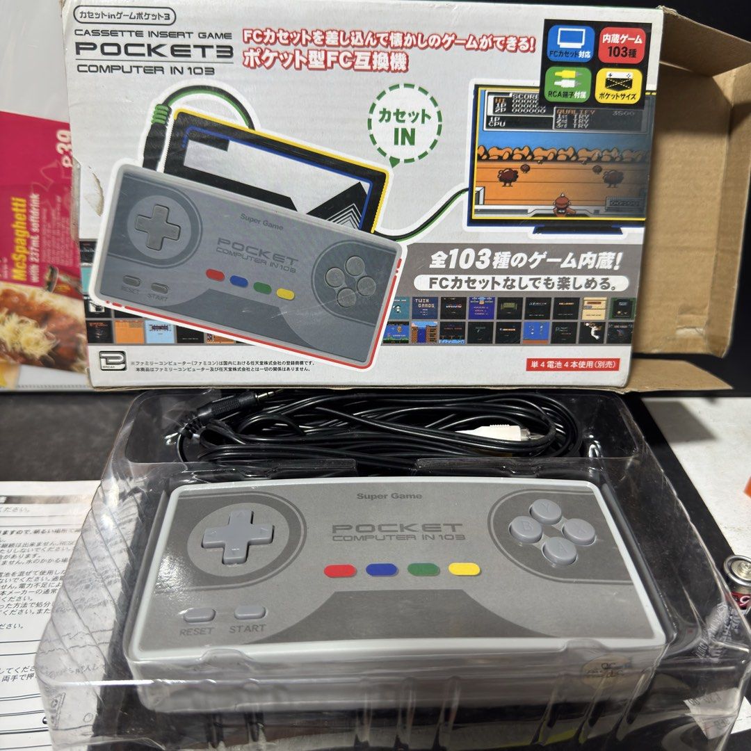 Pocket Computer In 103 Retro Game Console FC Compatible (Category: Nintendo) located in Cuyapo. Submitted by blacksheepshop (Listing ID 1470516733, Image 2). Description: Plug and play Working.