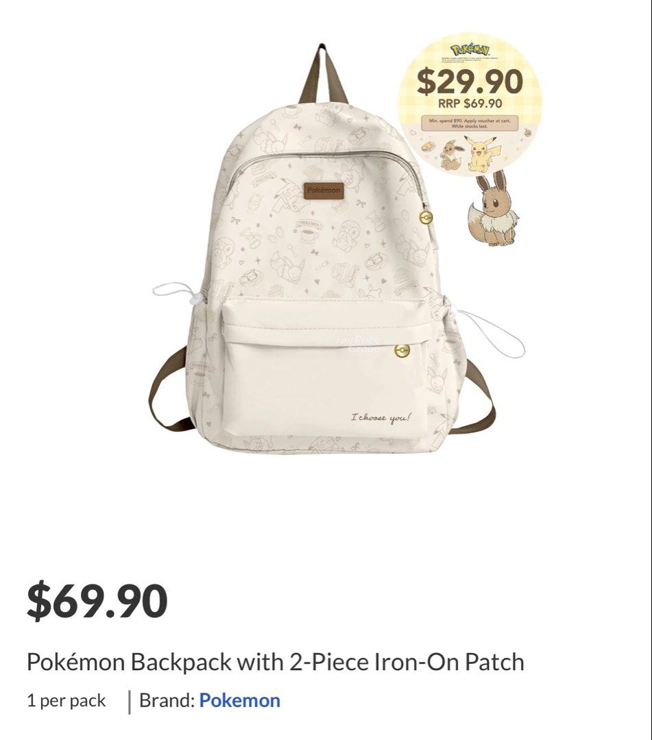 Pokémon Backpack (Category: Backpacks) located in Singapore. Submitted by popspecial (Listing ID 1470404902, Image 1). Description: Pokémon Backpack $20 Brand new original 41cmby31cmby13cm 👉🏻 Choose NM or Courier 👉🏻 By Mailing ONLY 👉🏻 Payment ONLY BANK TRANSFER.