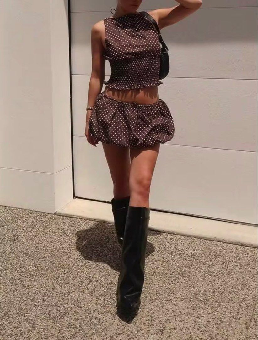 Polka dot top and bubble skirt set (Category: Sets or Coordinates) located in Manila. Submitted by juliaxgamboa (Listing ID 1470423944, Image 1). Description: .