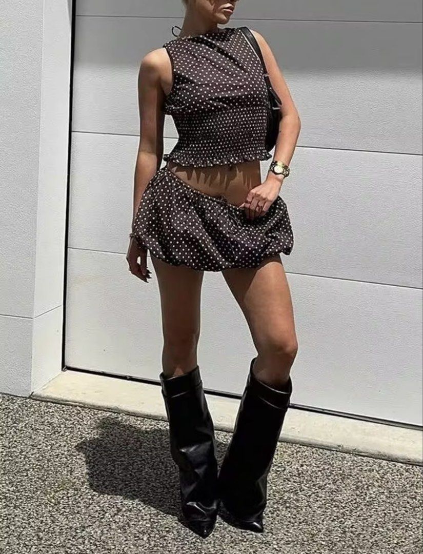 Polka dot top and bubble skirt set (Category: Sets or Coordinates) located in Manila. Submitted by juliaxgamboa (Listing ID 1470423944, Image 3). Description: .