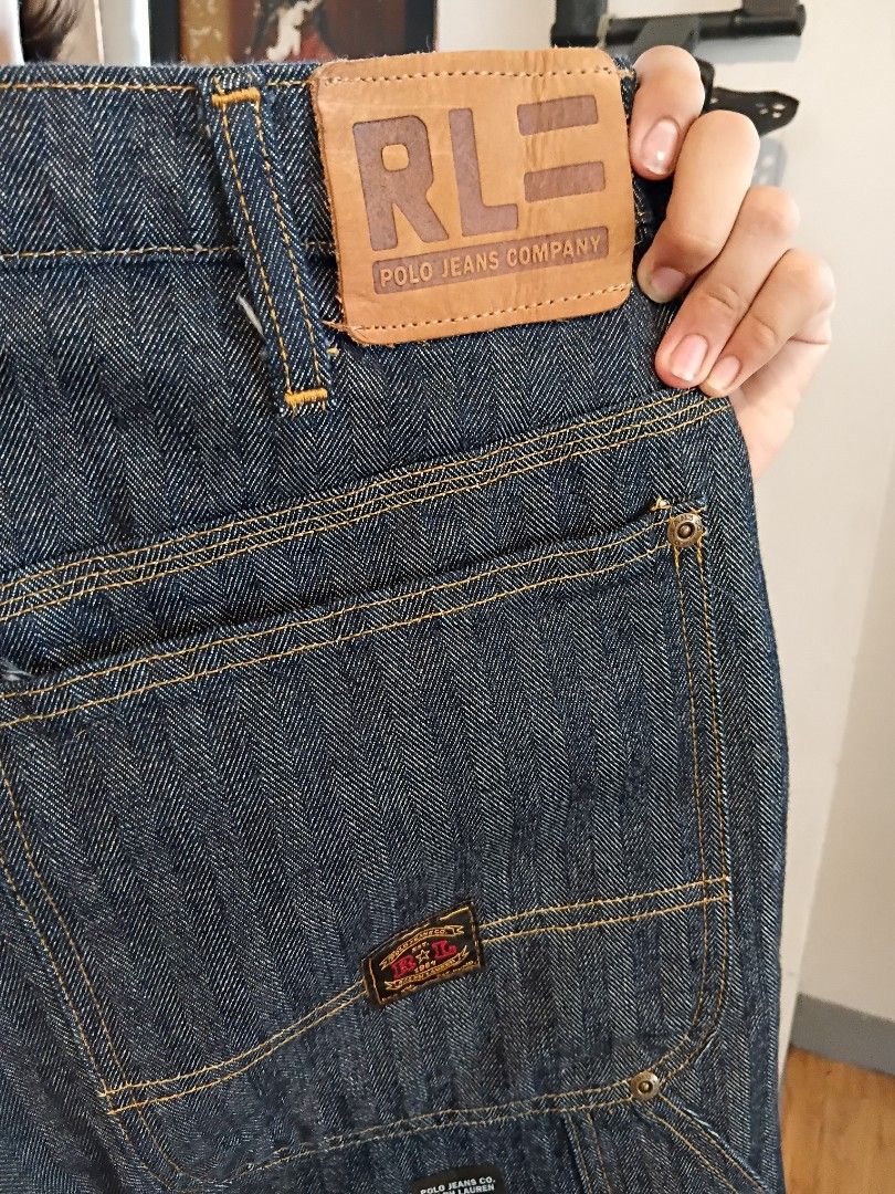 Polo Jeans Company RL | Rough Carpenter (Category: Jeans) located in Quezon City. Submitted by 740_select (Listing ID 1470437553, Image 2). Description: Mens 32 WM: 17.3 Inches RAW DENIM VTG NWT ULTRA RARE VERY HARD TO FIND.