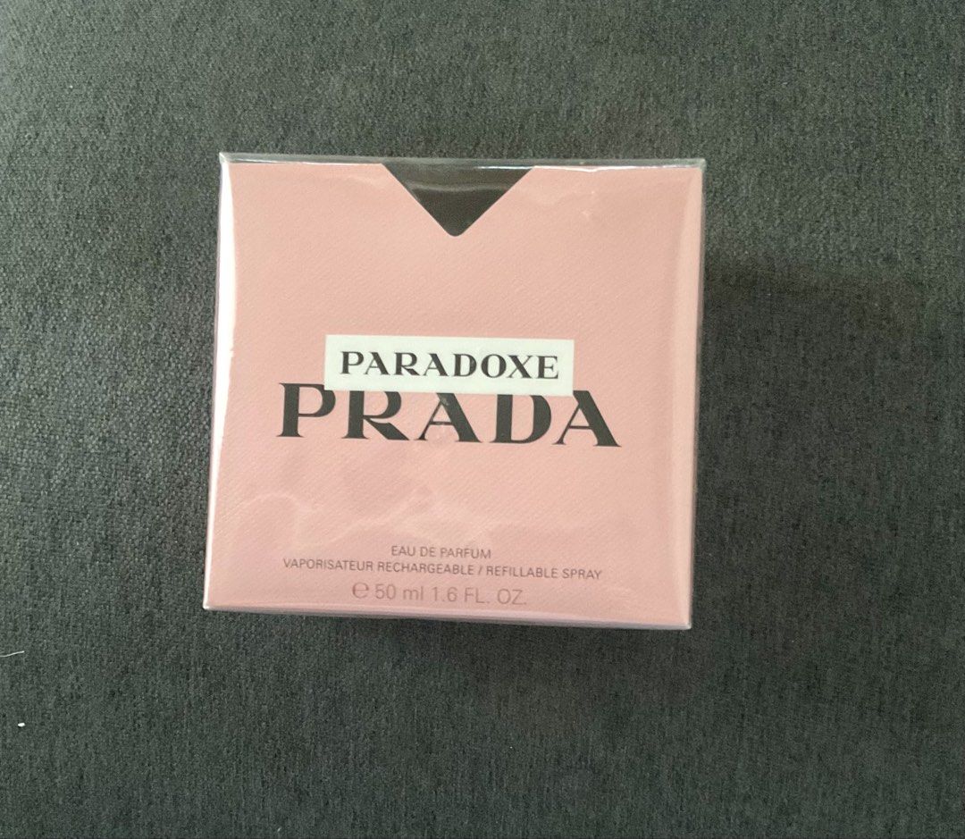 Prada Paradoxe Eau de Parfum 50ml (Category: Fragrance & Deodorants) located in General Trias. Submitted by rikaamae (Listing ID 1470553761, Image 1). Description: - Authentic Prada Paradoxe Eau de Parfum - 50ml vaporisateur rechargeable spray bottle - Brand new, unopened, and wrapped in original clear plastic .