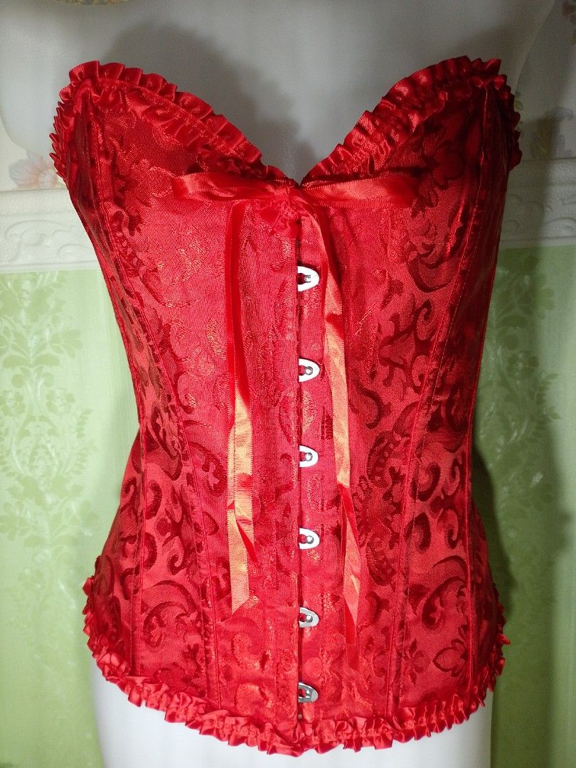 Preloved Red Magnetic Corset Top XL (Category: Others Tops) located in Dasmarinas. Submitted by ms.happycorsets (Listing ID 1470456945, Image 2). Description: Preloved Magnetic Corset Top Red Color Can Fit to Extra large size Not Stretchable Fabric Starting waistline size 33-36nches Starting Bust Size 37 inches Length 16 inches With 12 Soft bones Has Lace Tie adjustable At the Back Has Magnetic front lock with Slight flaws Actual Photo Color may 