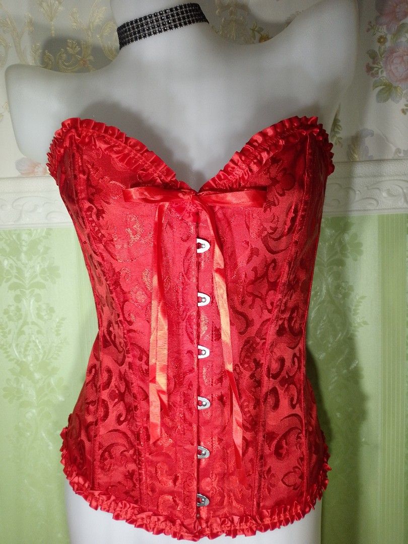 Preloved Red Magnetic Corset Top XL (Category: Others Tops) located in Dasmarinas. Submitted by ms.happycorsets (Listing ID 1470456945, Image 1). Description: Preloved Magnetic Corset Top Red Color Can Fit to Extra large size Not Stretchable Fabric Starting waistline size 33-36nches Starting Bust Size 37 inches Length 16 inches With 12 Soft bones Has Lace Tie adjustable At the Back Has Magnetic front lock with Slight flaws Actual Photo Color may 
