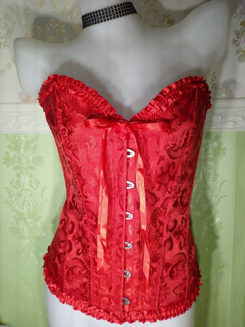 Preloved Red Magnetic Corset Top XL (Category: Others Tops) located in Dasmarinas. Submitted by ms.happycorsets (Listing ID 1470456945, Image 3). Description: Preloved Magnetic Corset Top Red Color Can Fit to Extra large size Not Stretchable Fabric Starting waistline size 33-36nches Starting Bust Size 37 inches Length 16 inches With 12 Soft bones Has Lace Tie adjustable At the Back Has Magnetic front lock with Slight flaws Actual Photo Color may 