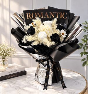Simple Preserved Flower Bouquet Carnation, Hobbies & Lifestyle, Flowers ...