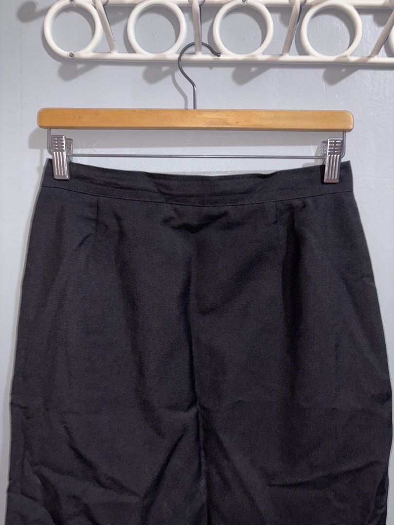 Principles Collections Black Pencil Skirt Size 10 (Category: Skirts) located in Manila. Submitted by margascloset_ (Listing ID 1470495720, Image 2). Description: - Style: High-waist black pencil skirt with front pleats and back slit - Closure: Front button and zipper .