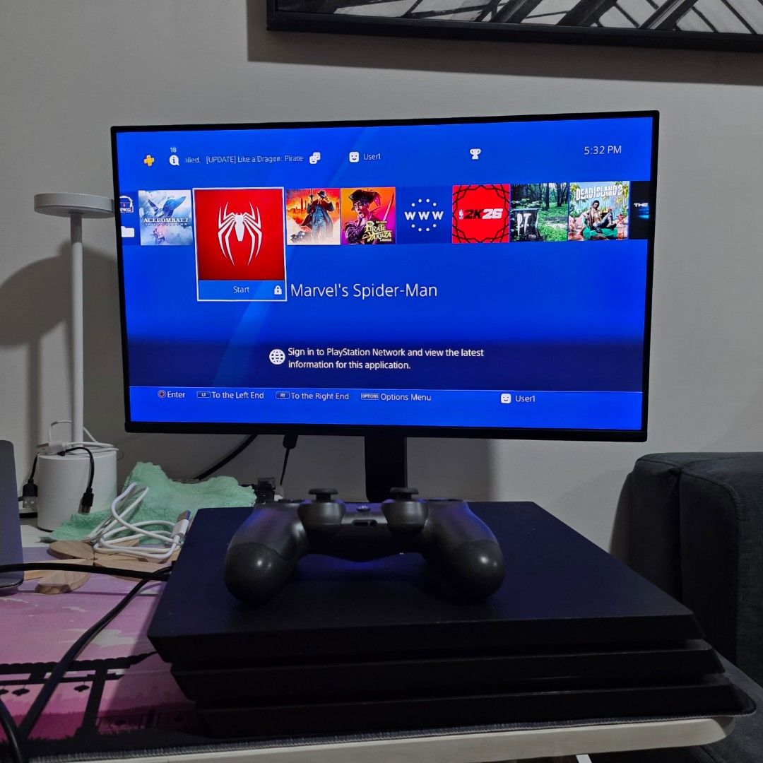 PS4 Pro 1TB JB Jailbroken (Category: PlayStation) located in Manila. Submitted by sweettotes_ph (Listing ID 1470502328, Image 2). Description: Jailbroken / JB / Jailbreak Hen 13.52 No issues Good condition Fully working With power cable and controller With installed games - Spiderman - Dead Island 2 - Yakuza No box For pickup or delivery Bdo Maya or Gcash payment.