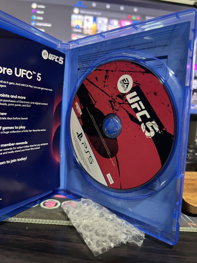 PS5 UFC 5 EA (Category: PlayStation) located in Paniqui. Submitted by jaxicool (Listing ID 1470453016, Image 3). Description: used. want other games can be traded to stellar or black myth wukong Location: Tarlac SM tarlac/ Waltermart Shipping: Buyer's expense.
