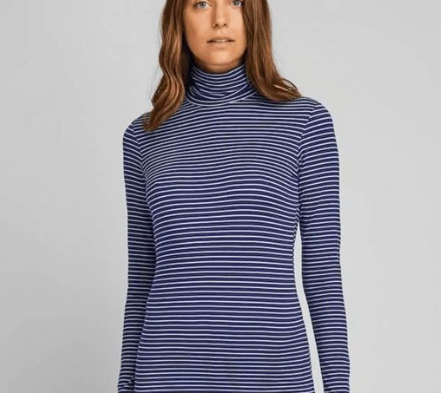 PST14 UNIQLO stripe blue turtleneck M (Category: Longsleeves) located in Mendez-Nunez. Submitted by uniqloguseller (Listing ID 1470486781, Image 1). Description: .