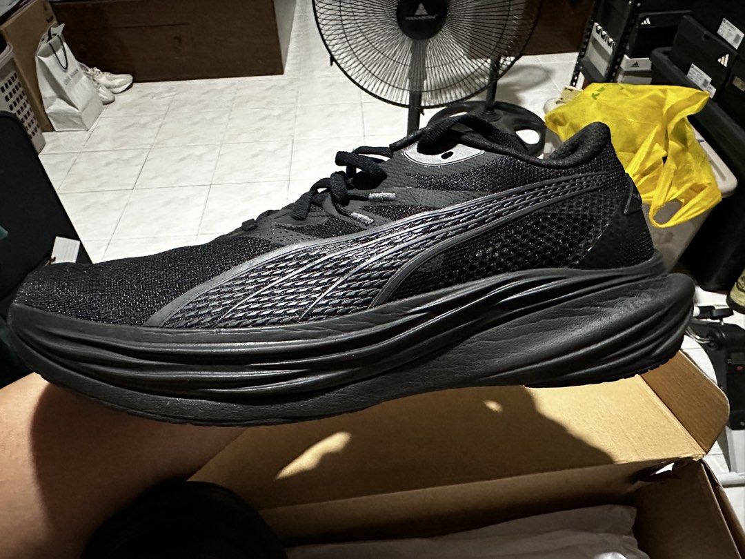 PUMA Deviate Nitro 3 WIDE All Black (Category: Sneakers) located in Mandaluyong City. Submitted by bukochairman77 (Listing ID 1470453332, Image 1). Description: PLEASE READ Official receipt in the last picture WIDE fit Size: US 12, UK 11, EU 46, 30cm Bought Feb 3, 2026, because the carbon plate helped my toe arthritis and plantar fasciitis. Used only once every 2 weeks, only for WALKING around malls. Not running, stored properly back in the box a