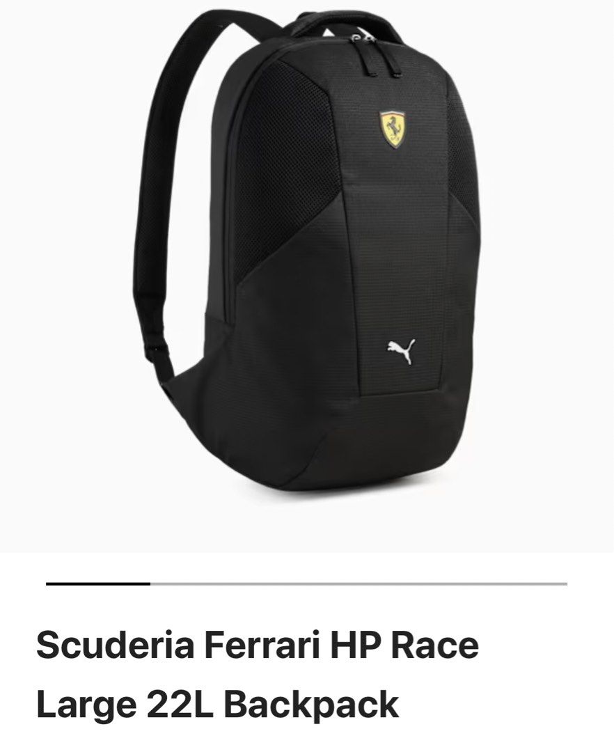 Puma Ferrari backpack (Category: Backpacks) located in Cavite. Submitted by ziongenmdse (Listing ID 1470465902, Image 3). Description: Brand new from Puma Store Large size 22L capacity.