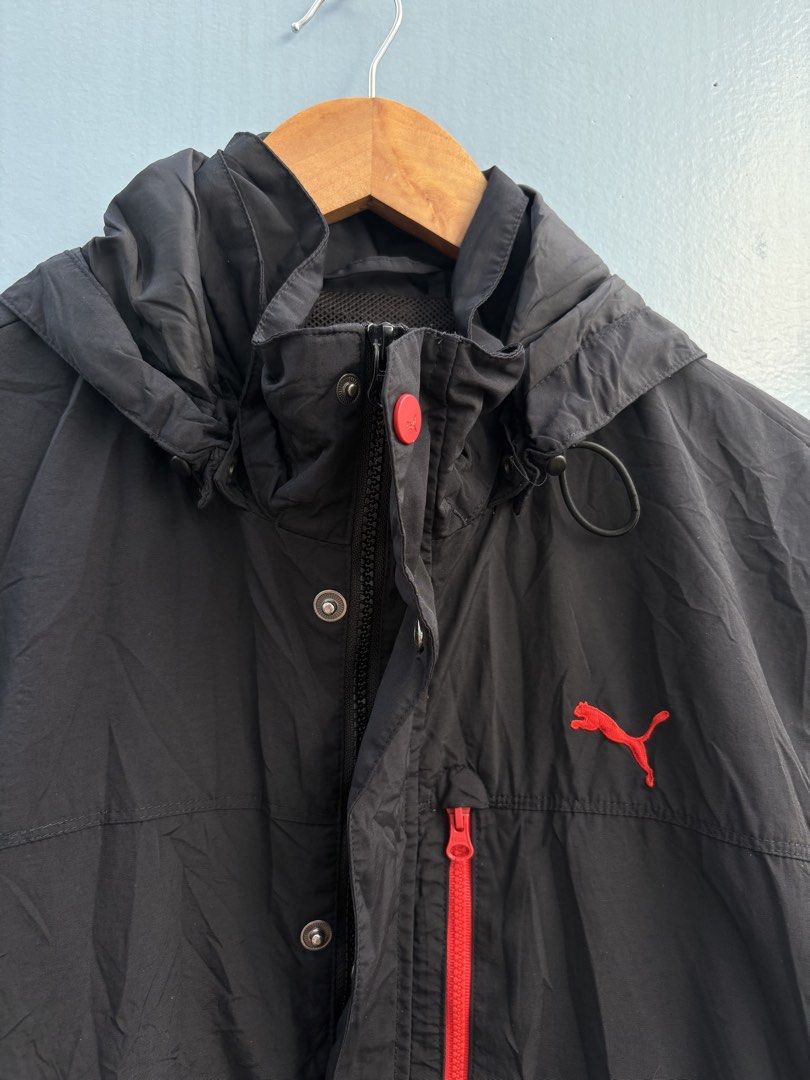 Puma hooded windbreaker jacket (Category: Coats, Jackets and Outerwear) located in General Santos City (Dadiangas). Submitted by a.rt.eyes (Listing ID 1470472698, Image 3). Description: Puma hooded windbreaker jacket Packable and removable hood Water repellent jacket Size medium on tag Dimension width 21 length 27 back 28 Excellent condition with no issues Color rate 10/10 Original Located in General Santos City, Mindanao. Shipping fee applies fo
