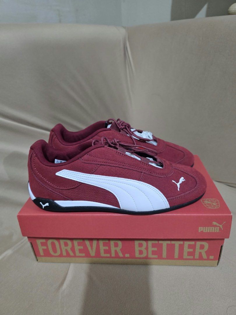 Puma Replicatch Go SSD (Japan Exclusive) (Category: Sneakers) located in Manila. Submitted by jarnozildj74911 (Listing ID 1470529012, Image 1). Description: - Brand: Puma - Model: Replicatch Go SSD - Color: Garnet Glow / Puma White (Burgundy suede with white formstrip) - Style: Low-profile, motorsport-inspired silhouette with rubber outsole - Size: 25.5cm (can fit 8.5 to 9 US) Puma sizing runs large - Condition: Brand new with original box and st