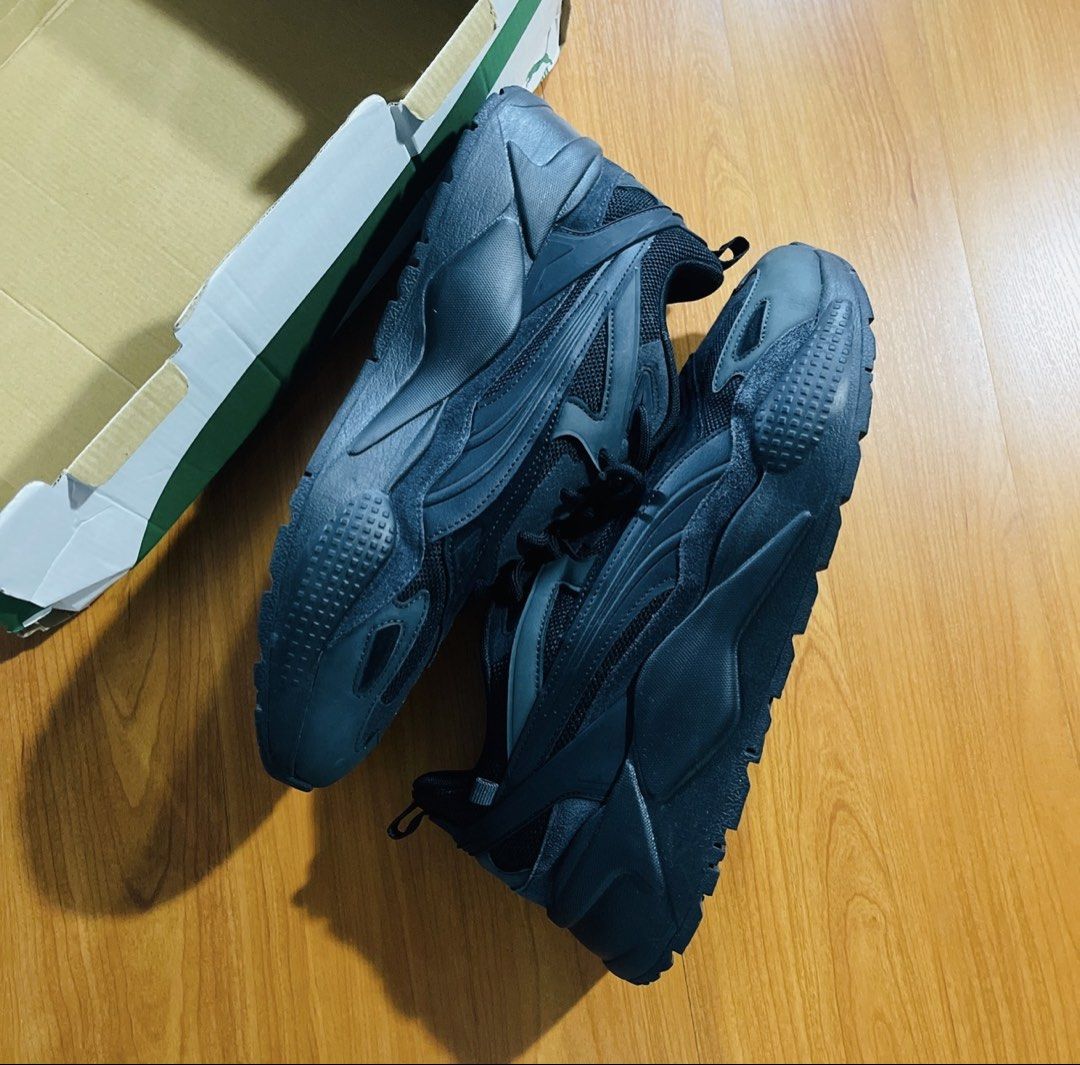 Puma Rsx Black size 13 mens (Category: Sneakers) located in Quezon City. Submitted by akieo (Listing ID 1470545877, Image 2). Description: Puma Rsx ❗️Price 2,000 only‼️ Used- good condition Complete with box- original Color Black Qc Shipping nationwide.