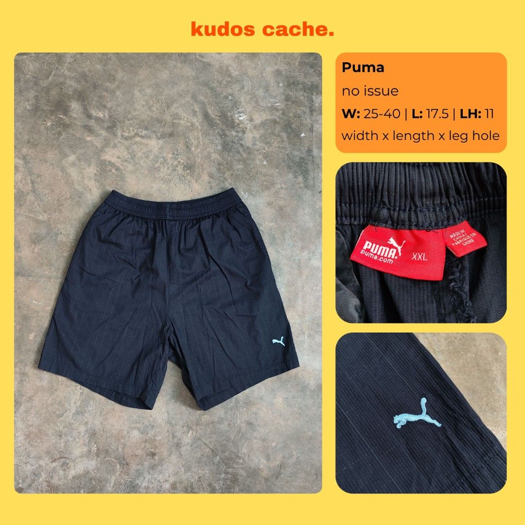 Puma Shorts (Category: Shorts) located in Rosales. Submitted by kudoscache (Listing ID 1470434242, Image 1). Description: - Brand: Puma - Waist: 24-40 | Length: 17.5 - Color: Dark blue - slightly nego payment: maribank / gotyme courier: J&T.