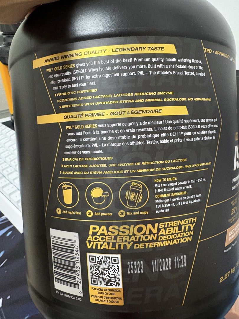 Protien Pill PVL ISOGOLD 100% Whey Protein Isolate, Health & Nutrition, Health ...