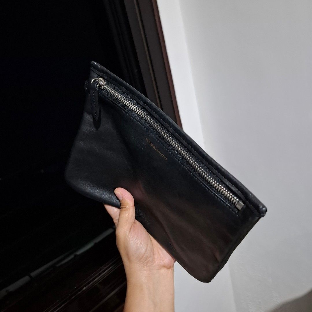 Rabeanco Wristlet Pouch (Free SF) (Category: Purses & Pouches) located in Baguio. Submitted by bycharmaebuys (Listing ID 1470451988, Image 3). Description: Brand: Rabeanco Guaranteed Authentic 💯 PRICE: 550.00 LP. Gcash now: 450.00 ‼️FREE SHIPPING NATIONWIDE‼️ First to pay basis Large Size, Slim Type, wristlet Pouch Dimension: 22.5 m x 17cm Genuine Leather Material Black color w/ silver hardware Kasya Small-Medium Size wallet Kasya din Cellphone 