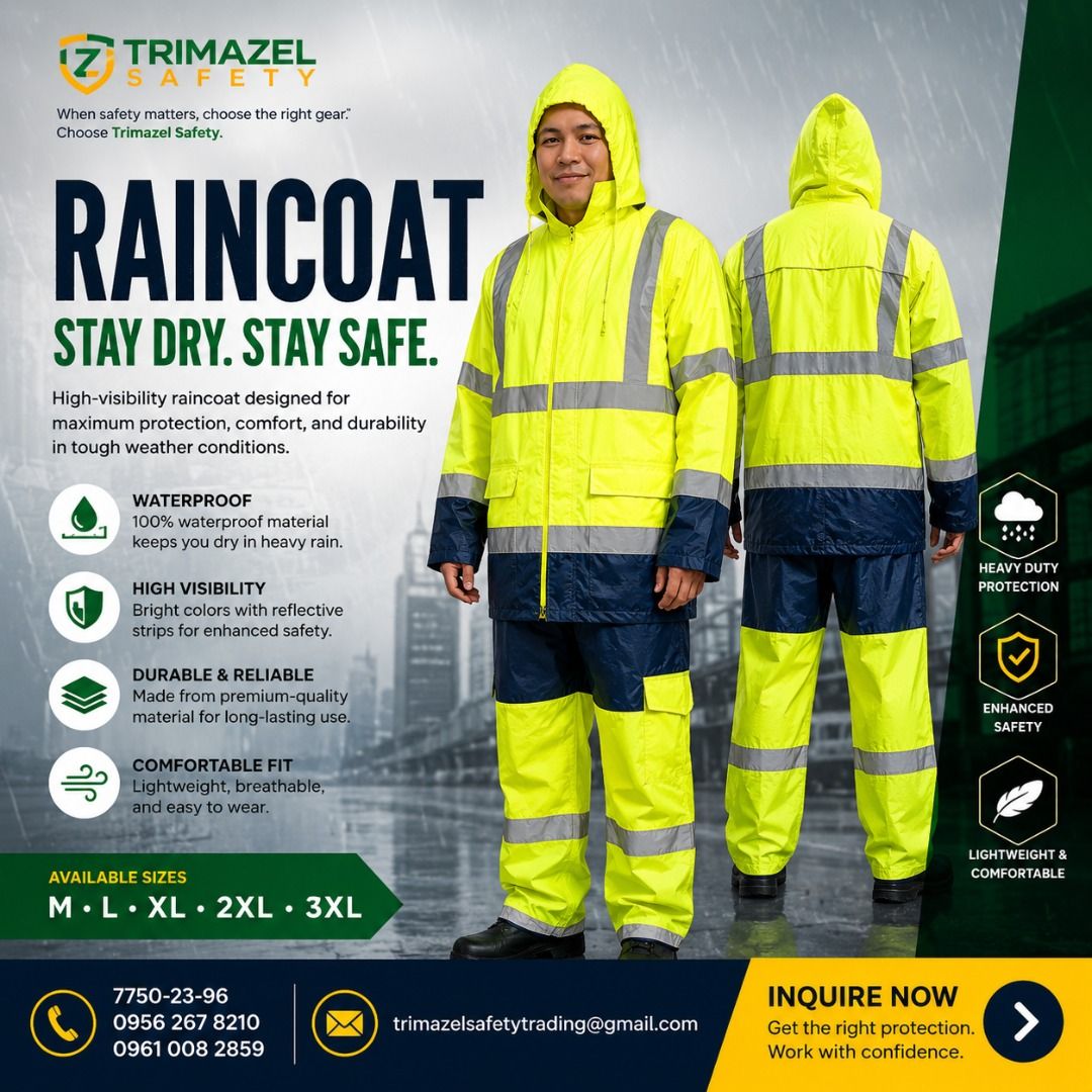 RAINCOAT ORDINARY (Category: Looking For) located in Las Pinas. Submitted by anin_19 (Listing ID 1470374066, Image 1). Description: 🌧️ RAIN COAT ORDINARY — STAY DRY, STAY READY! Stay protected from rain during work and outdoor activities with our Ordinary Rain Coat. A practical choice for everyday use, ideal for construction workers, delivery riders, security personnel, commuters, and outdoor workers. ✅ Lightweight & practical design ✅ Helps pro