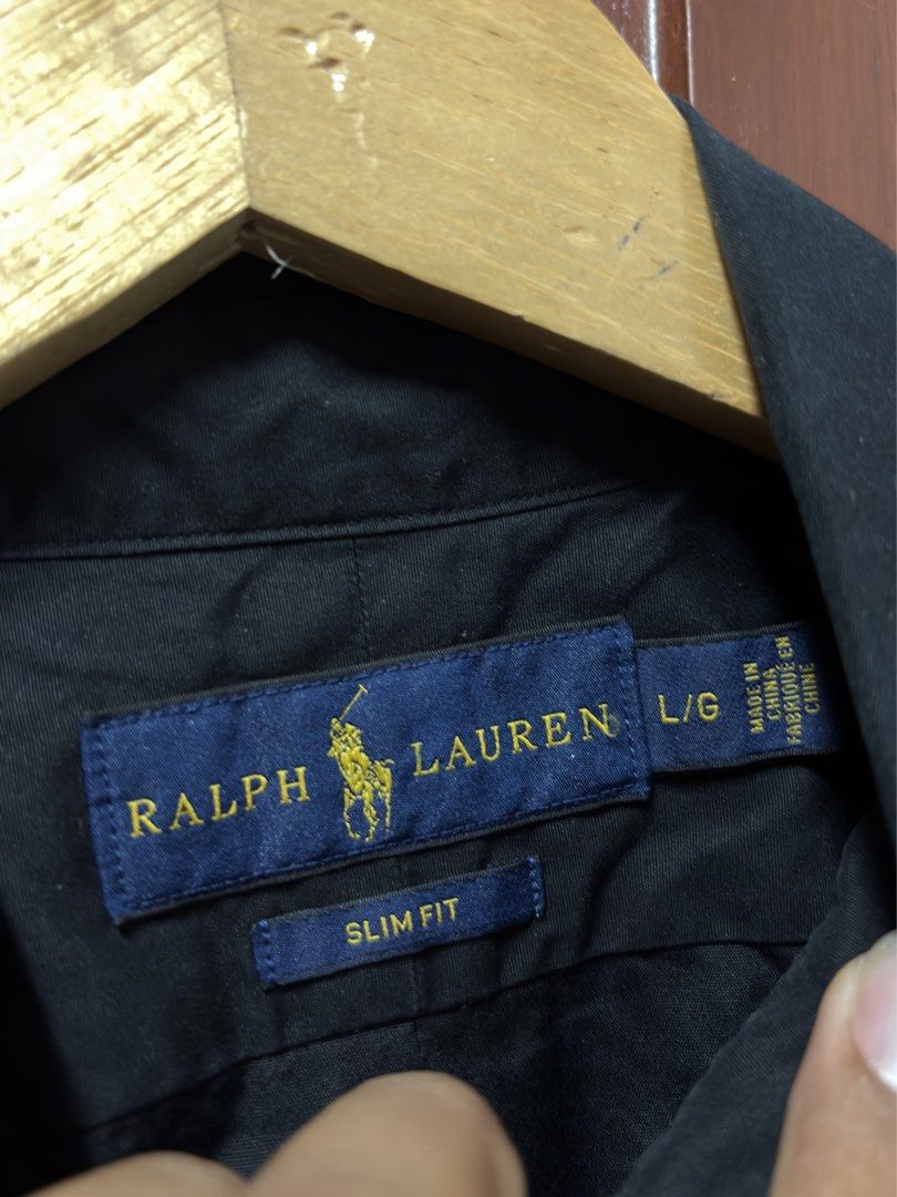 Ralph Lauren Black Longsleeve Polo (Category: Formal Shirts) located in Davao. Submitted by workmensph (Listing ID 1470531540, Image 3). Description: Size L-XL 22.5” x 31” Excellent Condition.