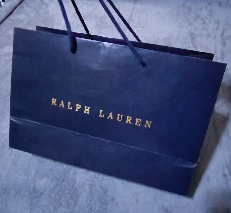 Ralph Lauren Blue Embossed Logo Paper Bag (Category: Everything Else Others) located in Bacoor. Submitted by nineties_kid (Listing ID 1470486463, Image 1). Description: •==> Ralph Lauren Blue Embossed Logo Paper Bag Bag width: 16 inches Bag length: 10.5 inches Bag space: 6 inches _________________________ -Modes Of Delivery: J&T/Lalamove/ LBC (Cash on Pick-up/COD) -Meet-up (Bacoor Cavite Area/Mandaluyong-Shaw,Hulo,Makati Ave) -Modes Of Payment: G