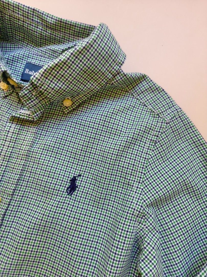 Ralph Lauren poplin gingham polo 2yo (Category: Babies & Kids Fashion) located in Cebu City. Submitted by little_mush.room (Listing ID 1470411060, Image 3). Description: preloved RL gingham poplin polo green size : 2yo .