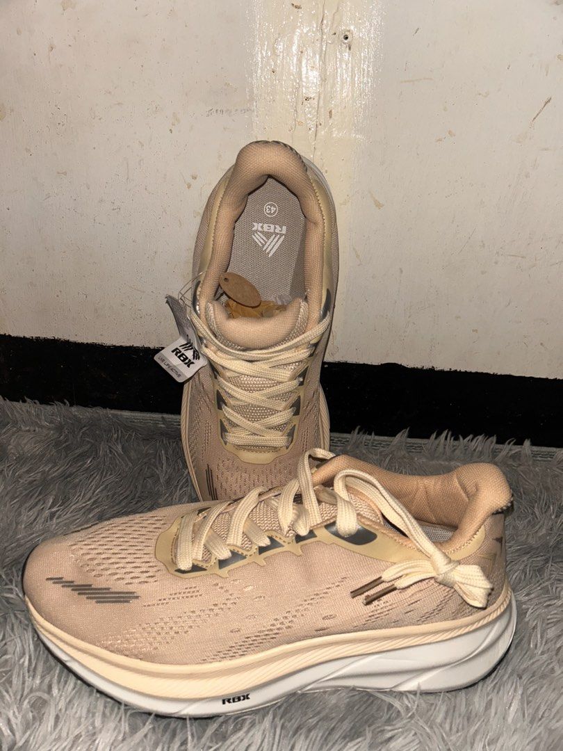RBX Beige Athletic Sneakers (Category: Everything Else Others) located in Manila. Submitted by safeforest_b3d538 (Listing ID 1470357852, Image 2). Description: - Brand: RBX Athletic Sneakers - Color: Nude Beige - Size: EU 43 / US 10 / CM 28 - Condition: Brand new, never worn, with original store tag attached - Material/Design: Breathable mesh upper with lace-up closure - Comfort & Traction: Cushioned white/beige midsole and textured rubber outsol