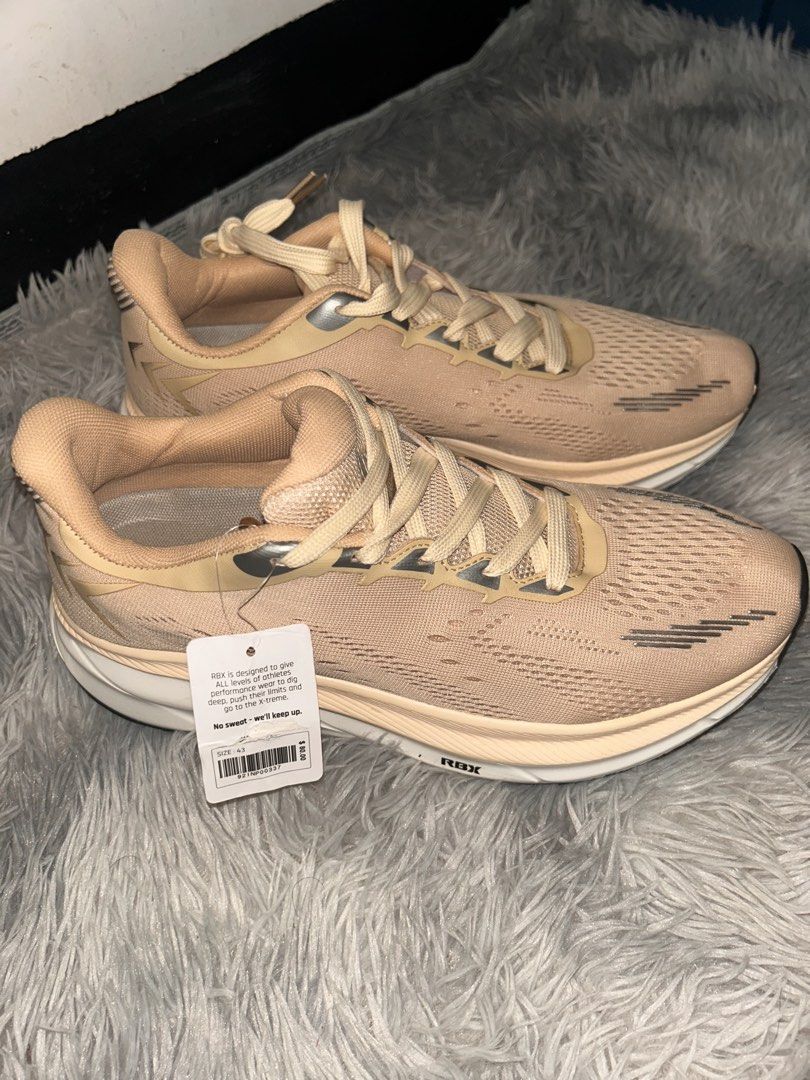 RBX Beige Athletic Sneakers (Category: Everything Else Others) located in Manila. Submitted by safeforest_b3d538 (Listing ID 1470357852, Image 1). Description: - Brand: RBX Athletic Sneakers - Color: Nude Beige - Size: EU 43 / US 10 / CM 28 - Condition: Brand new, never worn, with original store tag attached - Material/Design: Breathable mesh upper with lace-up closure - Comfort & Traction: Cushioned white/beige midsole and textured rubber outsol
