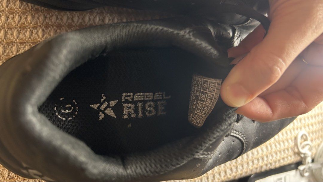 Rebel Black Cheer Shoes (Category: Other Sports Equipment and Supplies) located in Manila. Submitted by from.me2u (Listing ID 1470477647, Image 3). Description: Black Rebel Cheer Shoes - Size 6 - Used a few times only - Cleaned it before selling it here - Feel free to negotiate!.