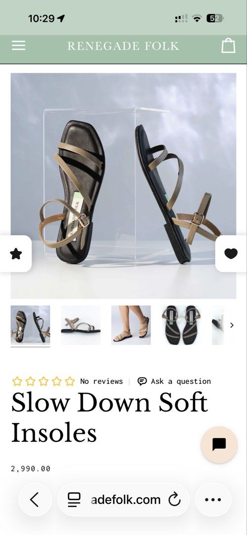 Renegade Folk Slow Down Soft Insoles (Category: Flats & Sandals) located in Bacolod City. Submitted by yel.pvt (Listing ID 1470364662, Image 3). Description: Used for a few months only, but I don’t like how the straps and soft insole bottom feel already. Maybe because it got wet in the rain. Black soles color transfer on my heel also. - Brand/Model: Renegade Folk flat sandals - Colorway: Black and beige - Size: US 10 / PH size equivalent - Design
