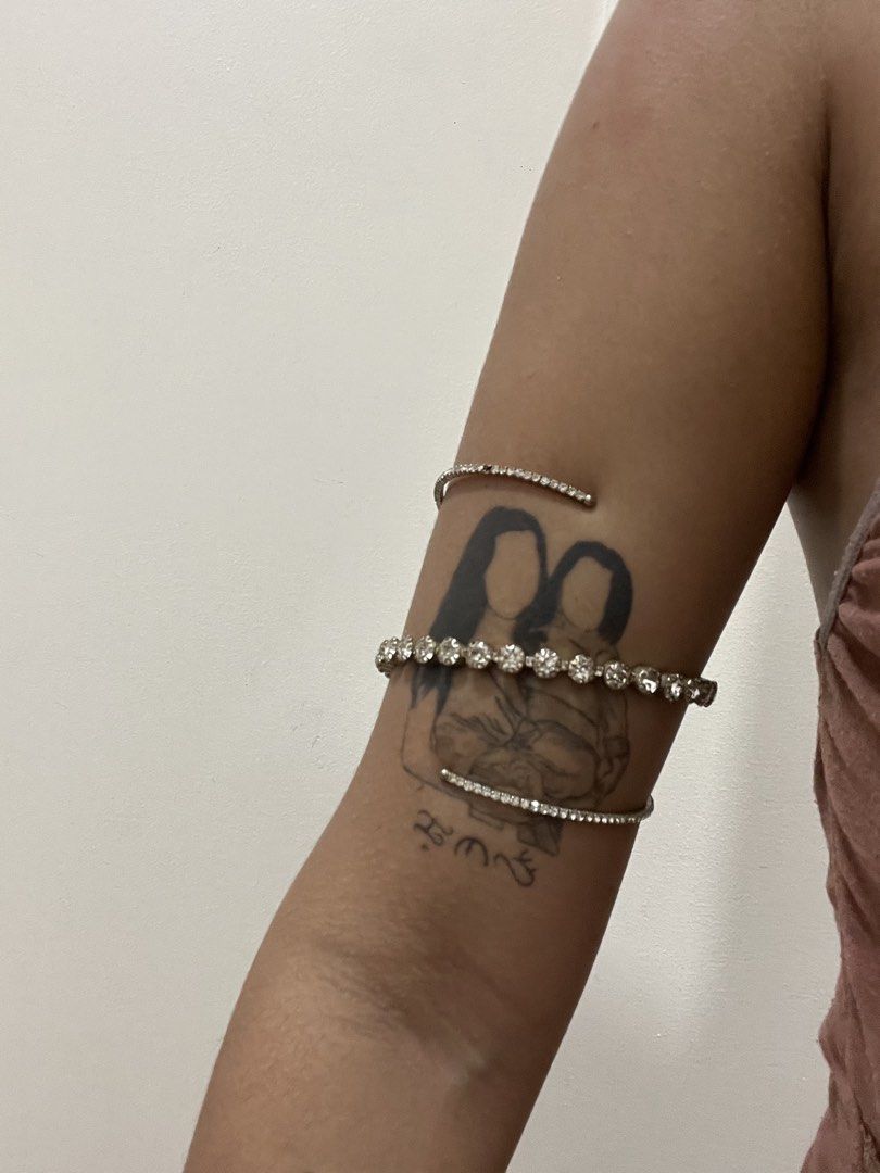 Rhinestone Bangle Open Bracelet (Category: Bracelets) located in Quezon City. Submitted by pinkvanilla.milkshake (Listing ID 1470539133, Image 1). Description: Free if you buy other items.