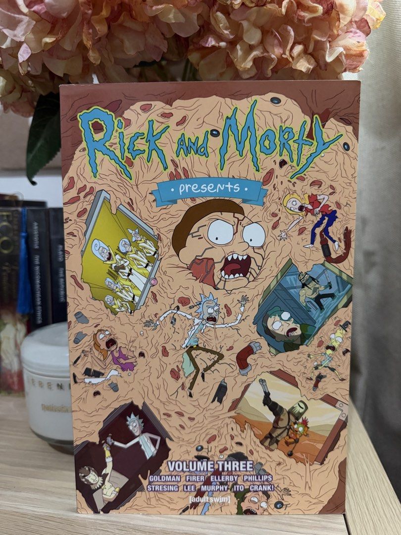 Rick and Morty Presents Volume Three Graphic Novel (Category: Comics & Manga) located in Manila. Submitted by anneec (Listing ID 1470462924, Image 1). Description: - Format: Oversized paperback - Publisher: Oni Press (Adult Swim series) - Featured Characters: Jaguar, Birdperson, Hemorrhage - Creators: Written and illustrated by top talent - Condition: Great read for fans and collectors.