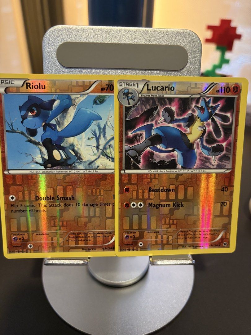 Lucario Rilou Riolu, Lucario 45/124, 47/124 Common, Rare, Toys & Collectibles ...