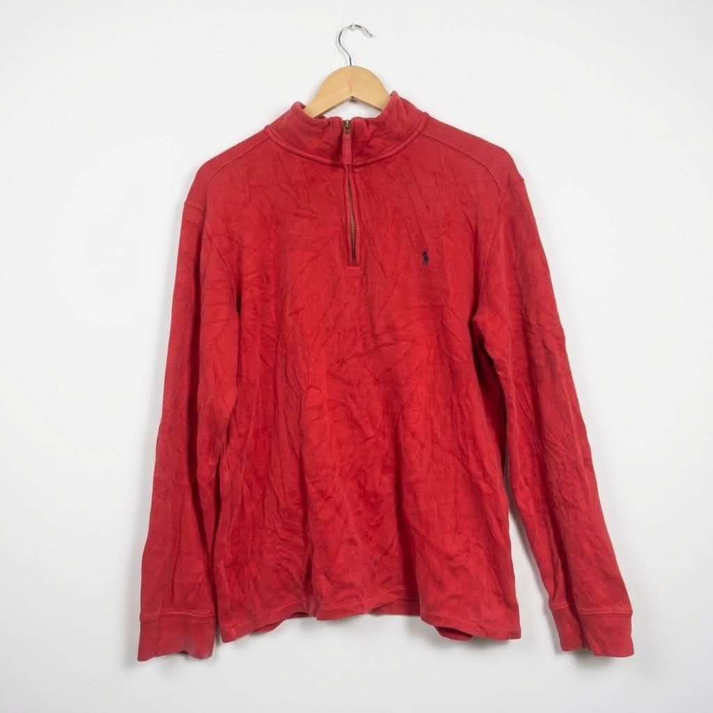 RL QUARTER ZIP (Category: Longsleeves) located in Cagayan de Oro. Submitted by prieyaazenia_30 (Listing ID 1470444504, Image 1). Description: RL QUARTER ZIP EXCELLENT 21/27 9.5COLORATE NO ISSUE.