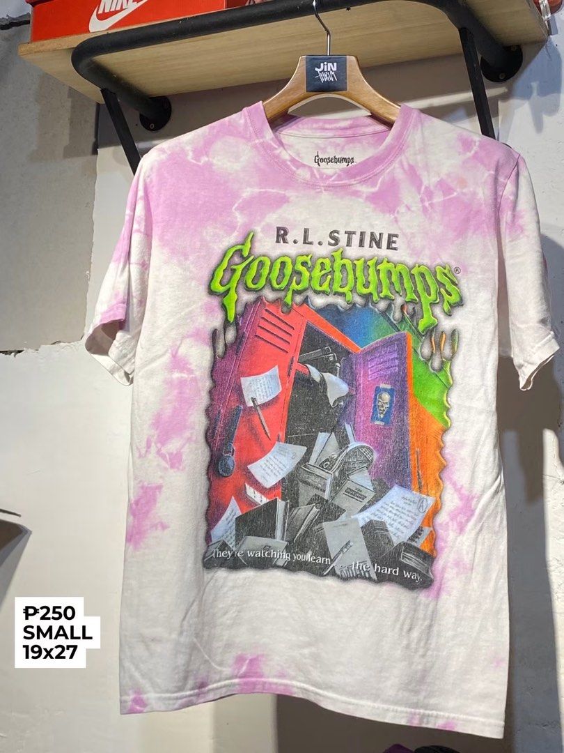 RL Stine Goosebumps Shirt (Category: Tshirts & Polo Shirts ) located in Bocaue. Submitted by jintanthrift (Listing ID 1470442803, Image 1). Description: Details on pic . . . . . random tags: graphic shirt, graphic tee, halloween shirt.