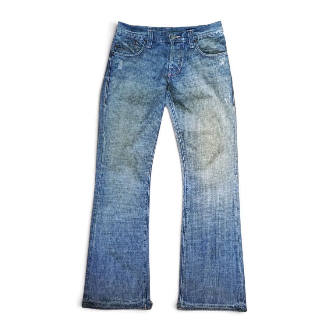 Y2K Rock & Republic Button Fly Bootcut Pants (Category: Jeans) located in Iloilo. Submitted by old_times (Listing ID 1470373361, Image 1). Description: 2000s Rock & Republic Button Fly Bootcut Jeans Measurements (inches): Size: 31 Length: 43 Leg Width: 9.5 Hem: 9.5 Details: - Button Fly - Embroidered Waist Tag - "R" Logo Embroidery Condition: - Heel Drag - Distressed ₱450 (+ Shipping fee) loc: iloilo courier: J&T Shipping (nationwide).