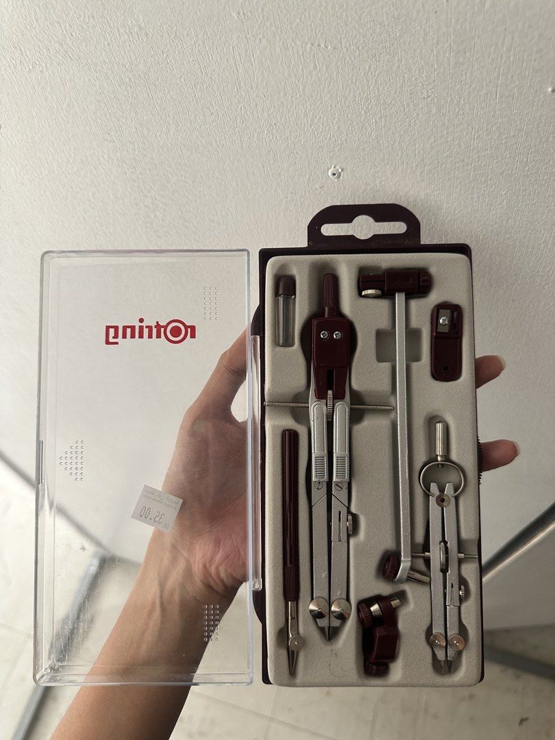 Rotring Compass Set (Category: Craft Supplies & Tools) located in Manila. Submitted by sesamesoul (Listing ID 1470477755, Image 2). Description: - brand new - never been used - rotring - original - from abroad.