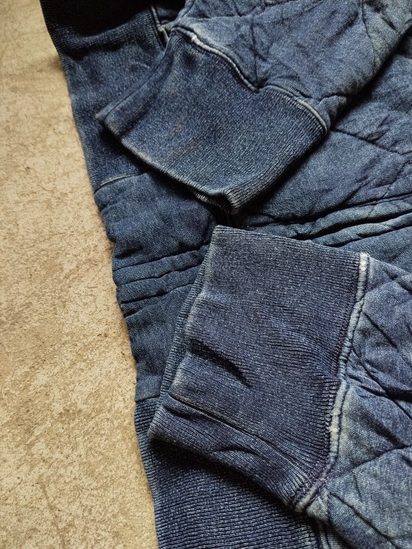 RRL Double RL Indigo Quilted Jacket (Category: Hoodies) located in Taytay. Submitted by the_vtg_pop-up (Listing ID 1470397533, Image 3). Description: fade indigo patina on some parts.