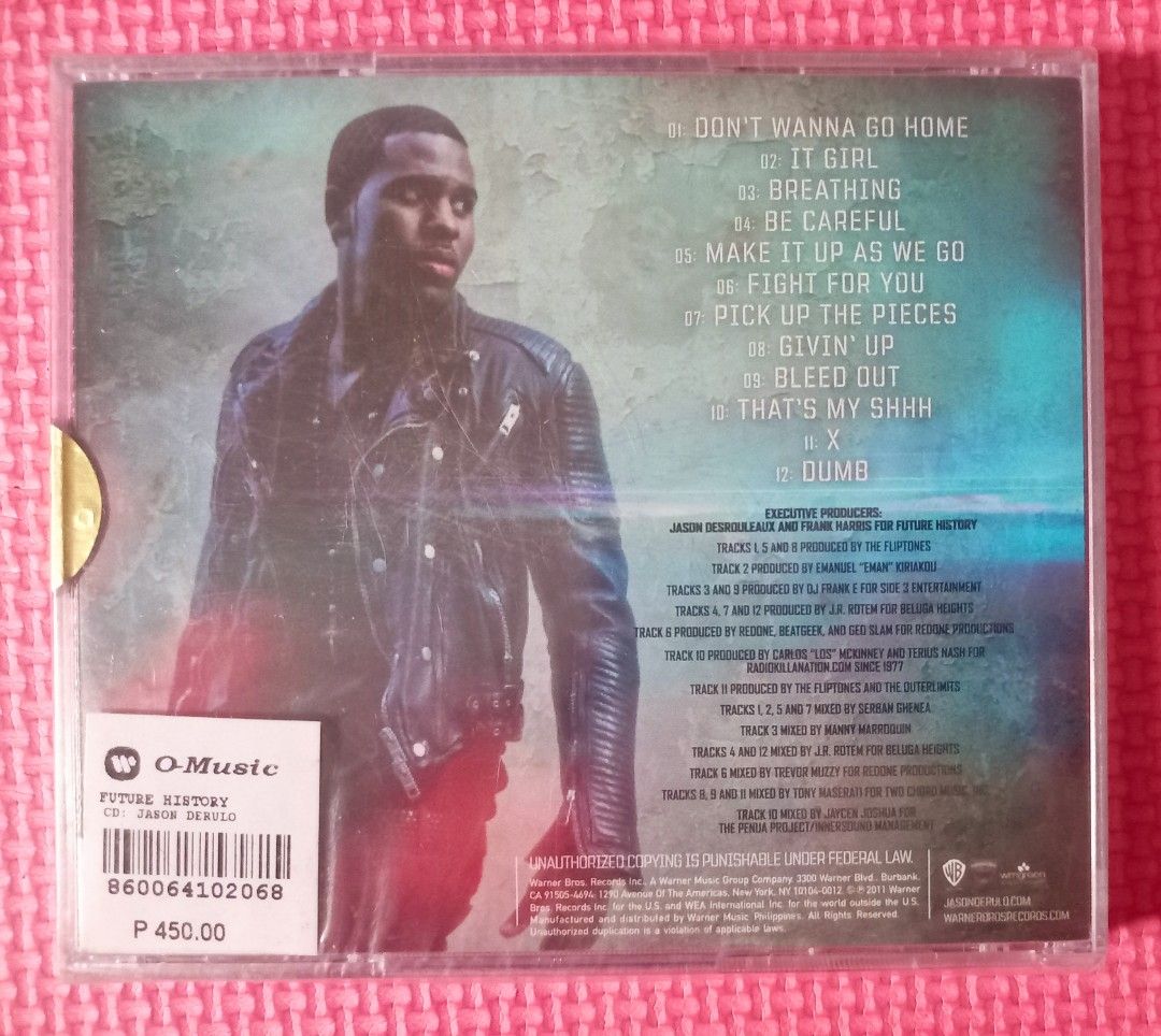 RUSH Sale RNB/Hip Hop CDs Set (Category: CDs & DVDs) located in Cainta. Submitted by celob. (Listing ID 1470362515, Image 2). Description: RUSH Sale RNB/Hip Hop CDs Set Price: Take All P300 *Jason Derulo - Future History (new/sealed) Tracklist 01.Don't Wanna Go Home 02.It Girl 03.Breathing 04.Be Careful 05.Make It Up As We Go 06.Fight For You 07.Pick Up The Pieces 08.Givin' Up 09.Bleed Out 10.That's My Shhh 11.X 12.Dumb *Hip.Hop The Collection 7 