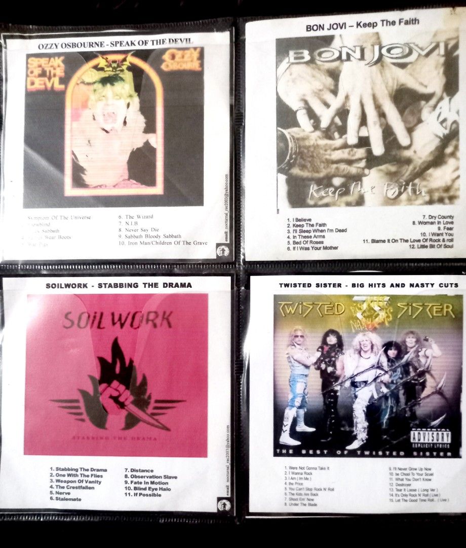 RUSH Sale Tower Recto Metal CDs Bundle (CD-R/Burn) (Category: CDs & DVDs) located in Cainta. Submitted by celob. (Listing ID 1470419302, Image 2). Description: RUSH Sale Tower Recto Metal CDs Bundle (CD-R/Burn) Price: Take All P500 (104CDs) *Bought in early 2000's in cartimar recto (mostly in Nocturnal Store). Mostly metal/glam genre with some compilations. Includes cd holder still in good condition. (Note: Kung bawal itong post paki-delete na la