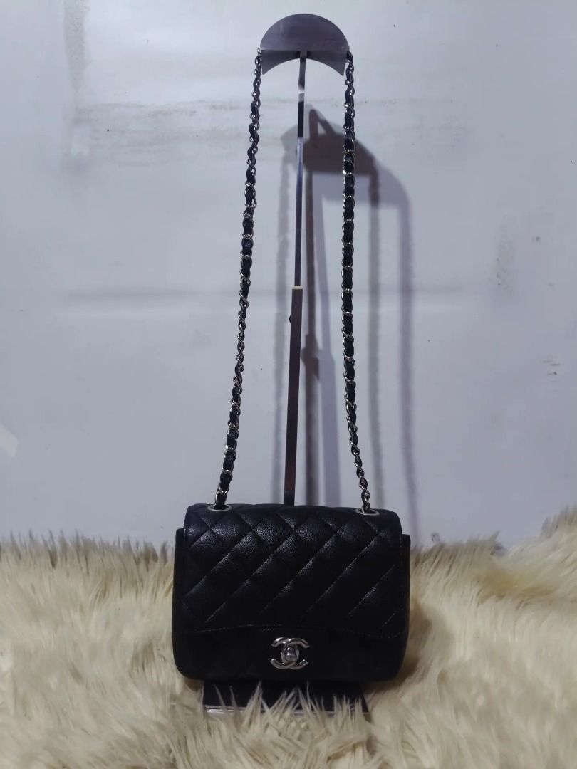 Sale! Chanel sling (Category: Shoulder Bags) located in Cabuyao City. Submitted by your____lux____shop (Listing ID 1470529308, Image 1). Description: Sale❗️Sale❗️Sale❗️ CHANEL Almost new Black CC under zip small Pure genuine caviar leather missing hologram sticker 📌First to pay!.