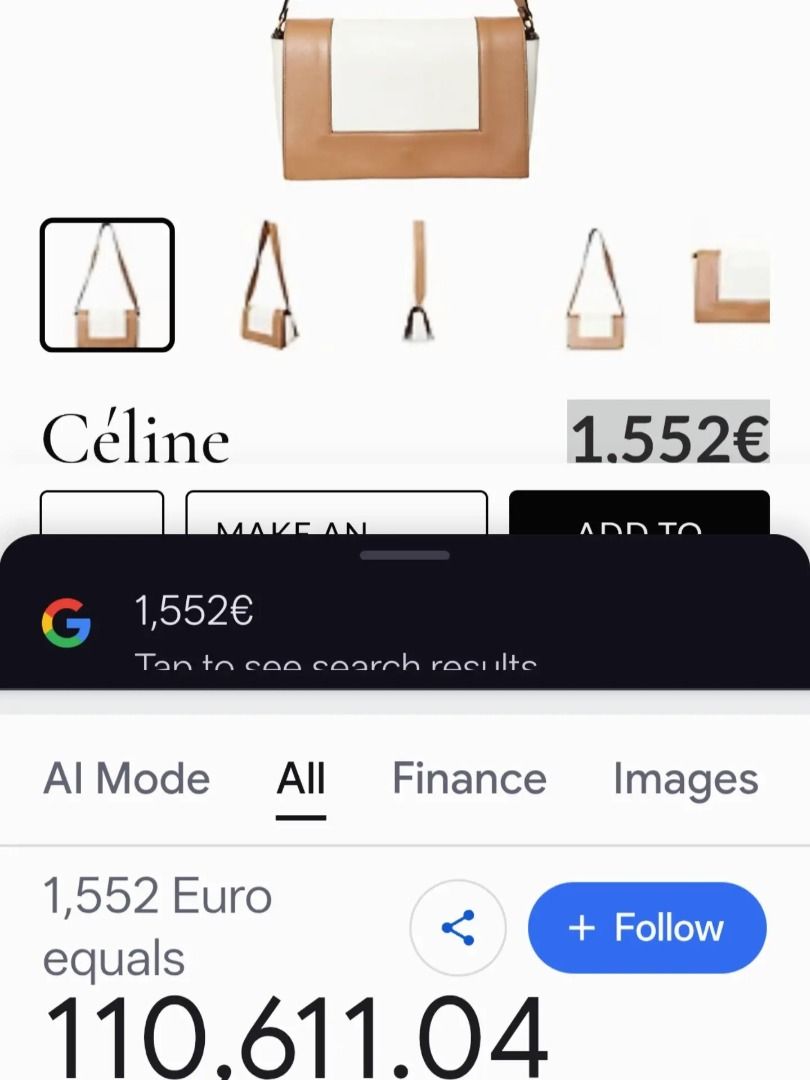 Sale! Céline bag (Category: Shoulder Bags) located in Cabuyao City. Submitted by your____lux____shop (Listing ID 1470528931, Image 2). Description: Sale❗️Sale❗️Sale❗️ ₱ 3,899 Céline preloved Beige& white Medium Pure genuine leather 📌First to pay!.