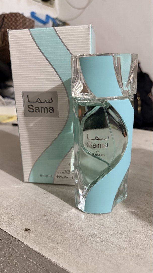 Sama by Nusuk Eau de Parfum 100ml Nusuk Sama (Category: Fragrance & Deodorants) located in Tarlac. Submitted by vnznkm (Listing ID 1470490523, Image 1). Description: - Product: Sama by Nusuk Eau de Parfum - Volume: 95/100ml (80% vol) - Few Sprays Missing - Complete with original box.