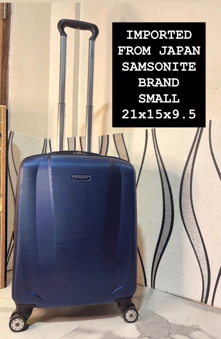 SAMSONITE BRAND SMALL SIZE LUGGAGE 🇯🇵 (Category: Luggage) located in Valenzuela. Submitted by dkjapansurplus (Listing ID 1470454528, Image 1). Description: 🇯🇵IMPORTED FROM JAPAN SAMSONITE BRAND SMALL SIZE LUGGAGE 🇯🇵 🎯 EXPANDABLE 🎯 SMOOTH WHEELS ROTATION 🎯 DURABLE CASE 🎯 COMFORTABLE TOP AND SIDE HANDLE CARRY 🎯 SMOOTH PUSH HANDLE TROLLEY 🎯 WIDE SPACE CAPACITY NO ISSUE.. MINIMAL MARK OF USAGE ‼️.